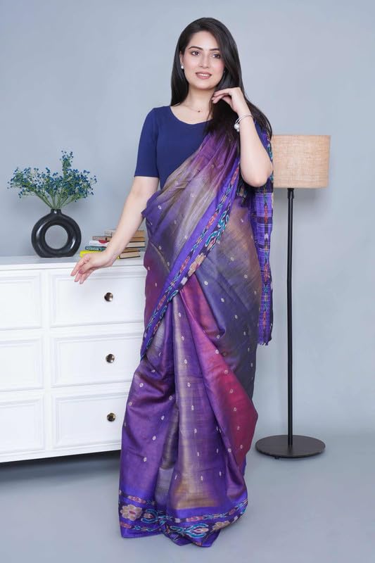 Image of Mlada V-Neck Stretchable Saree Blouse Top for Women | Slim Fit Short Sleeves Solid Cotton Blouses | Readymade Saree Blouses for Women Festive & Ethnic | Blouse Crop Top