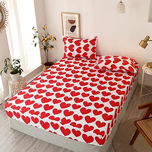 1pc Poliestere Solido Lenzuolo Coprimaterasso Foglio Quattro Angoli Con Fascia Elastica,zangqing,160cmX200cmX26cm