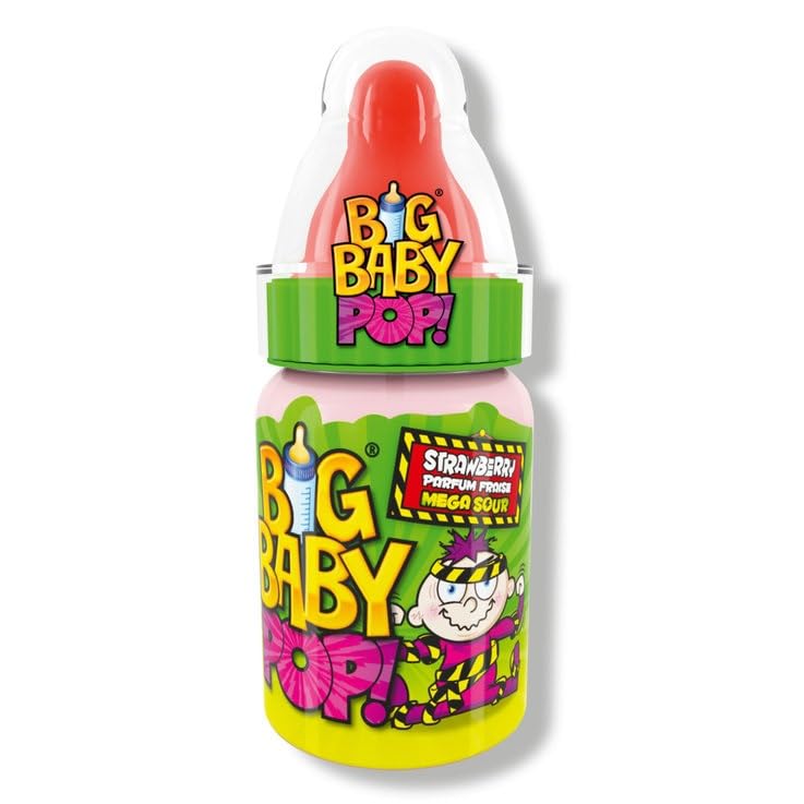 Bazooka Big Baby Pop Sweet Strawberry Flavour Mega Sour Hard Candy Lollipop And Dextrose Powder With Delicious And Refreshing 24gm Bottle (B0D6YRK722) Amazon Price History, Amazon Price Tracker
