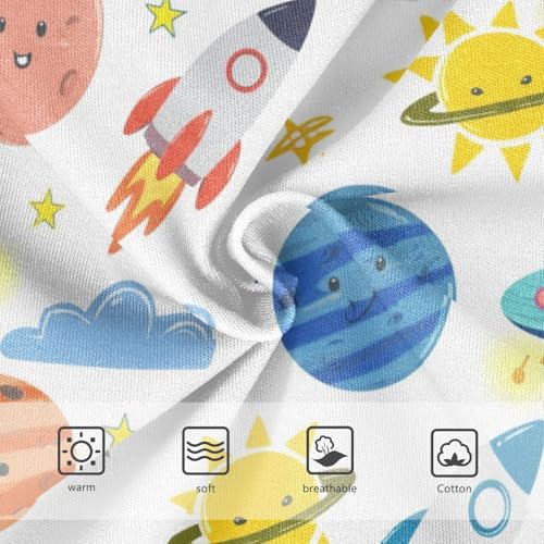 Joisal Cotton Toddlers Underwear Floral Cute Cartoon Planets Panties for Girl Colorful Underpants Briefs 2t3