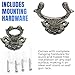 SZCO Adjustable Fancy Sword Hanger – Wall Mount Holder for Swords, Daggers, Pistols & Canes – 3” Cast Metal Display Bracket with Hanging Hardware – Vintage Decorative Weapon Rack