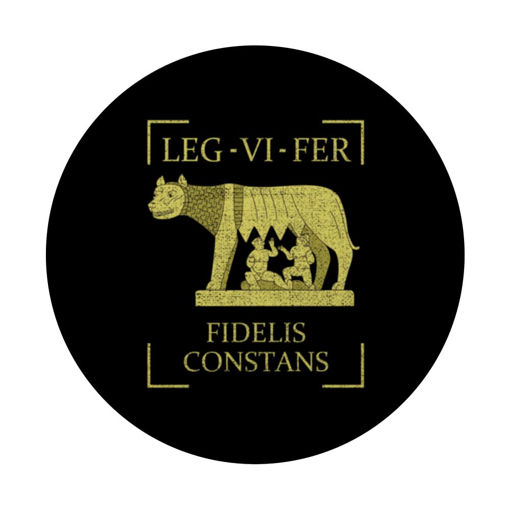 Legio VI Ferrata 6th Roman Legion Empire Pedites Legionary PopSockets Swappable PopGrip, Black - Image 3