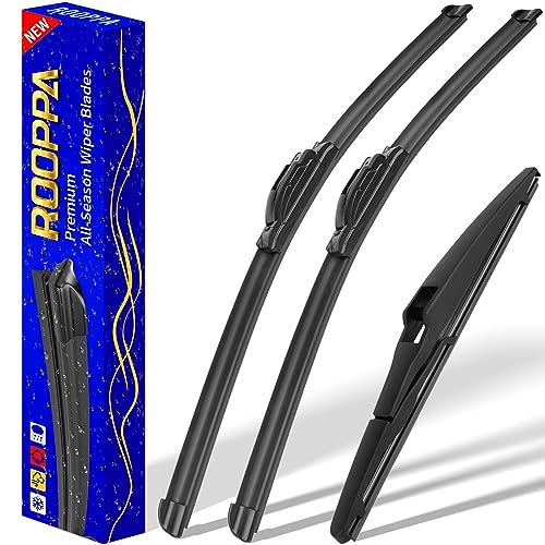 3 wipers Replacement for 2013-2018 Toyota RAV4 Windshield Wiper Blades Original Equipment Replacement - 26/16/10 (Set of 3) U/J HOOK