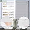 VOUNOT Day and Night Zebra Roller Blind with Clips 45 x 150 cm, Double Fabric Translucent or Blackout Vision Curtains for Window and Door, No Drilling, White #3