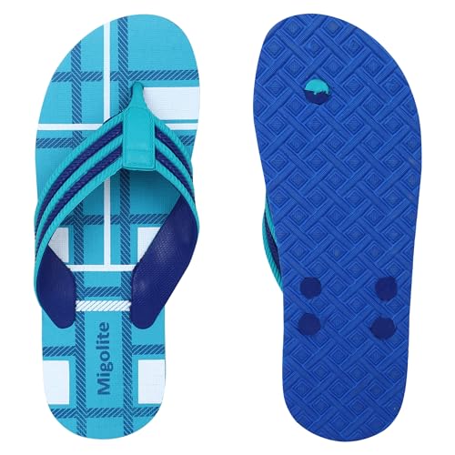 Image of Men's Stylish Checked Flip-Flops | Soft Sole Casual Slippers for Comfort