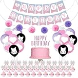 KPOP Boy Group Army Birthday Party Kit Supplies includes Banner - 1 Cake Topper - 24 Cupcake Toppers - 16 Balloons