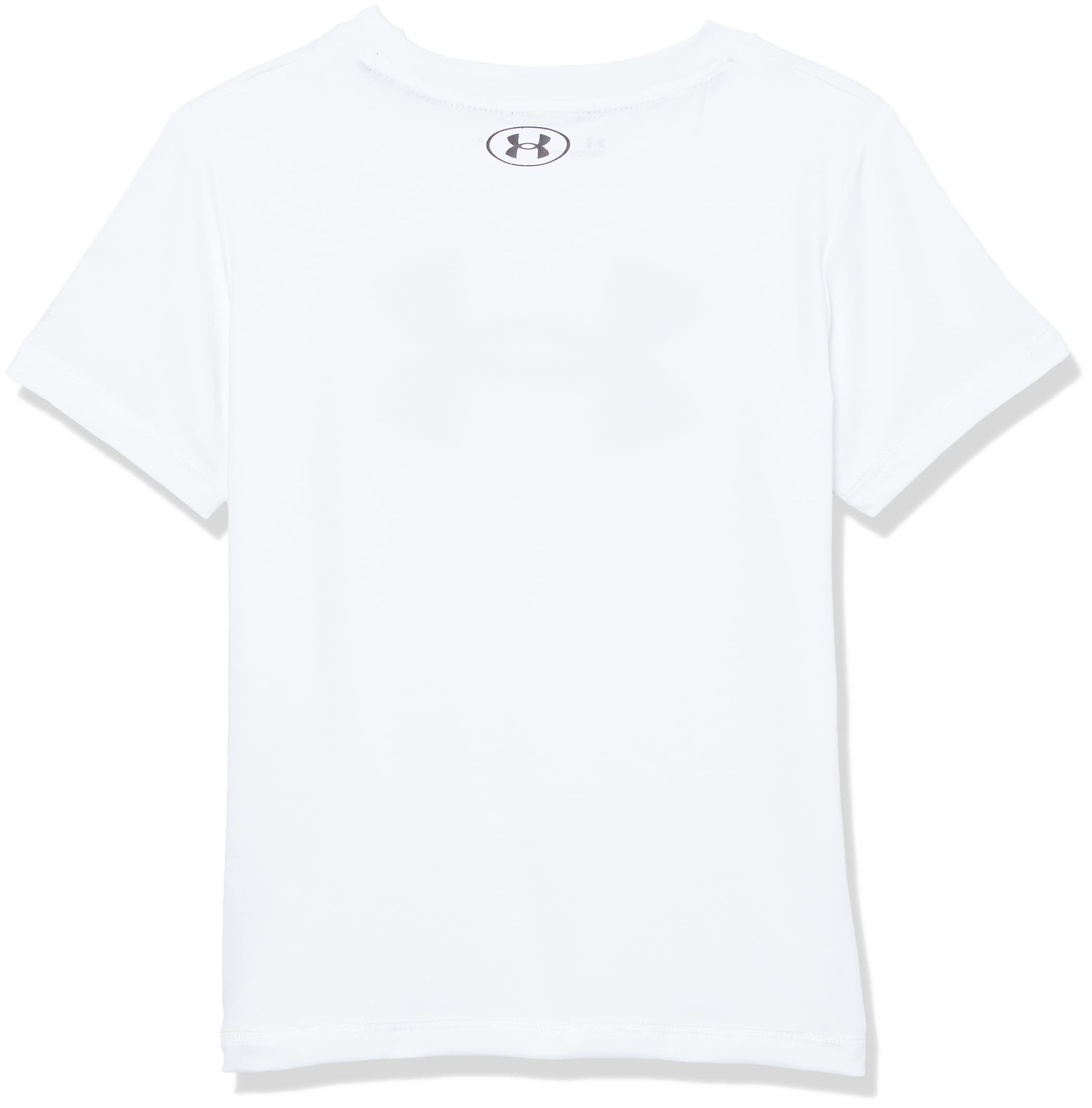 Under Armour Boys Short Sleeve Rashguard, White SP22, YSM