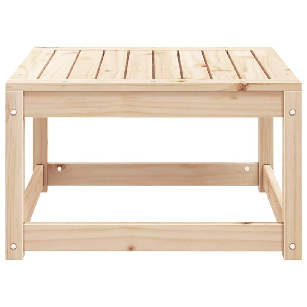 Taboret ogrodowy z litego drewna sosnowego, 63,5 x 63,5 x 38 cm, meble outdoorowe, siedzisko i podnóżek, wytrzymałe drewno sosnowe, wszechstronny stolik kawowy i modułowe meble ogrodowe na