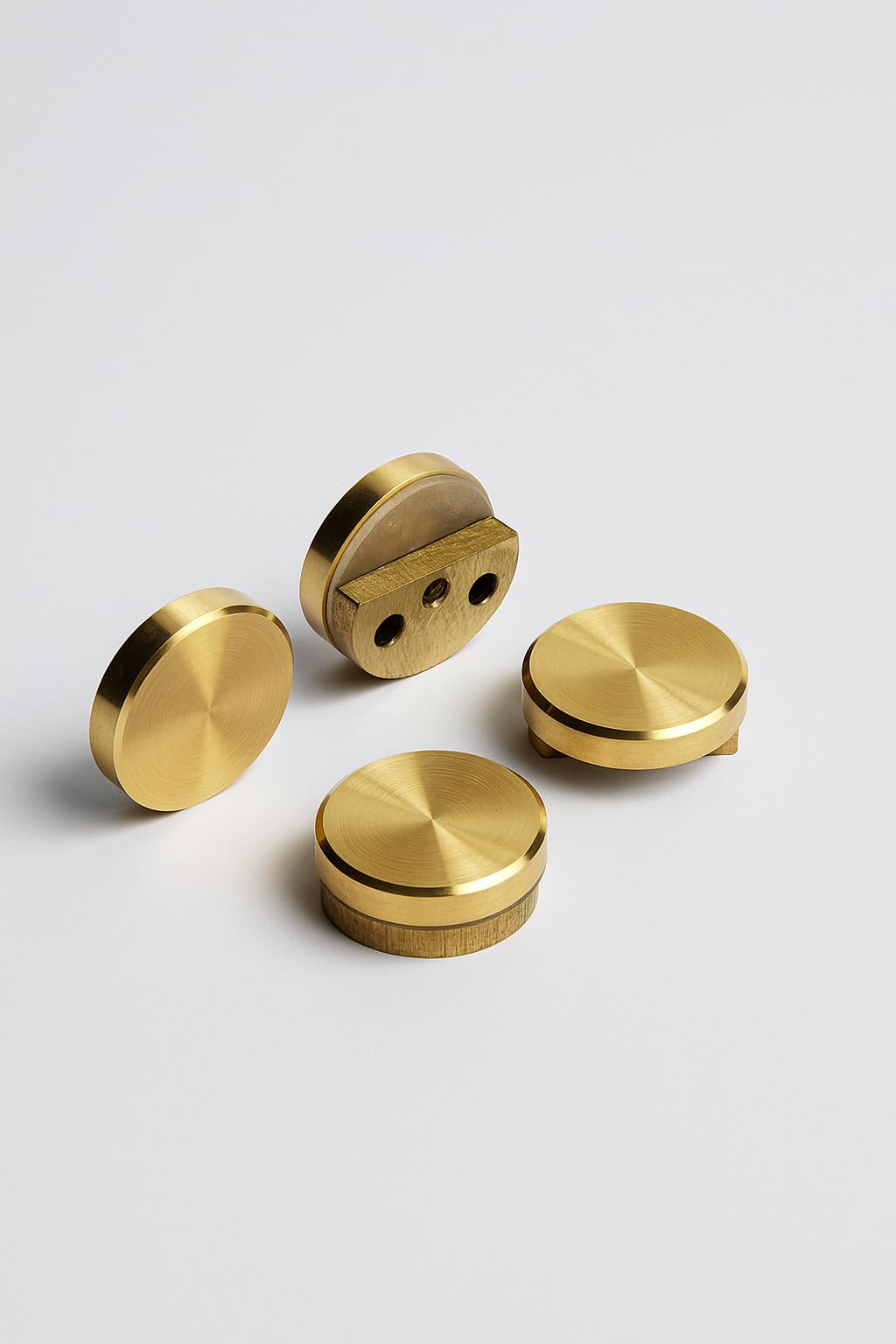 VICTAC Half Round Mirror Holder for Wall Mount (5mm Glass) - Gold Color No-Drill Glass Holder Brackets with Screws - DIY Mirror Mounting Kit (4 pcs Pack)-image-48