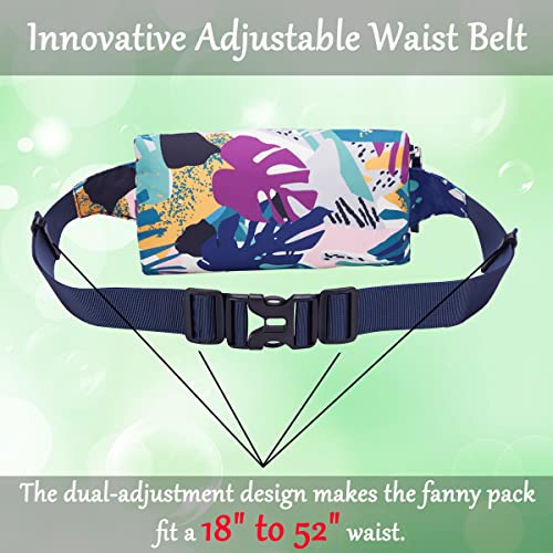 Image of Goothdurs Fanny Pack for Women Men Fashion Waist Bag Waterproof Hip Bum Bag with Adjustable Belt for Running Travel Hiking Cycling Money