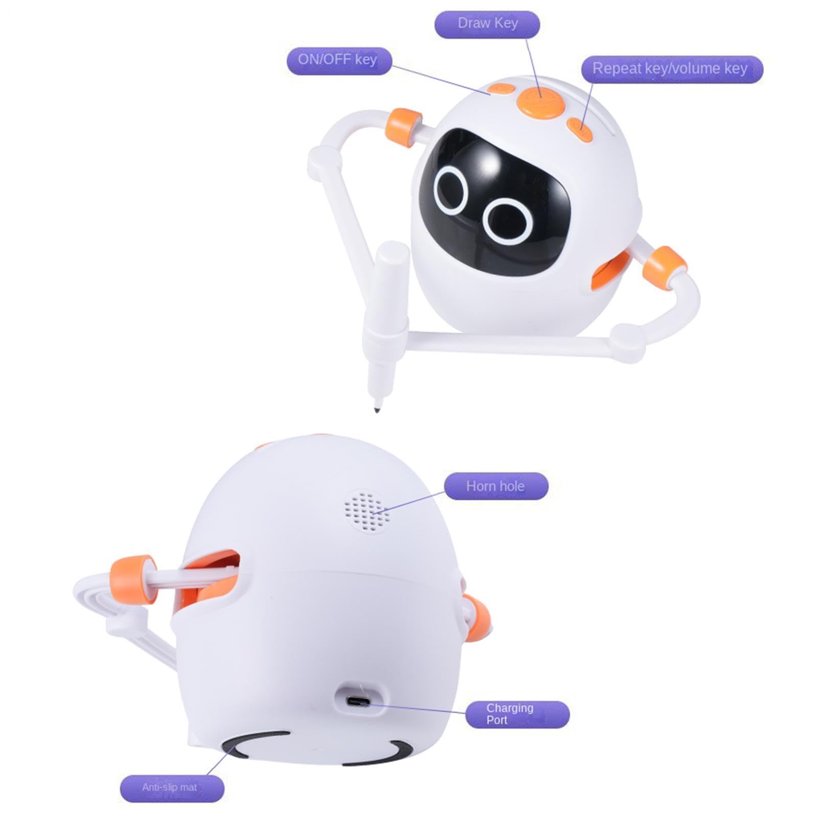 Robot Dibujante Inteligente para Niños Juguete Educativo de Aprendizaje | Juguetes para con 100 Tarjetas y 5 Marcadores Regalo Infantil Para Niñas Y Niños De 3 A 12 Años Para Cumpleaños Aula Y