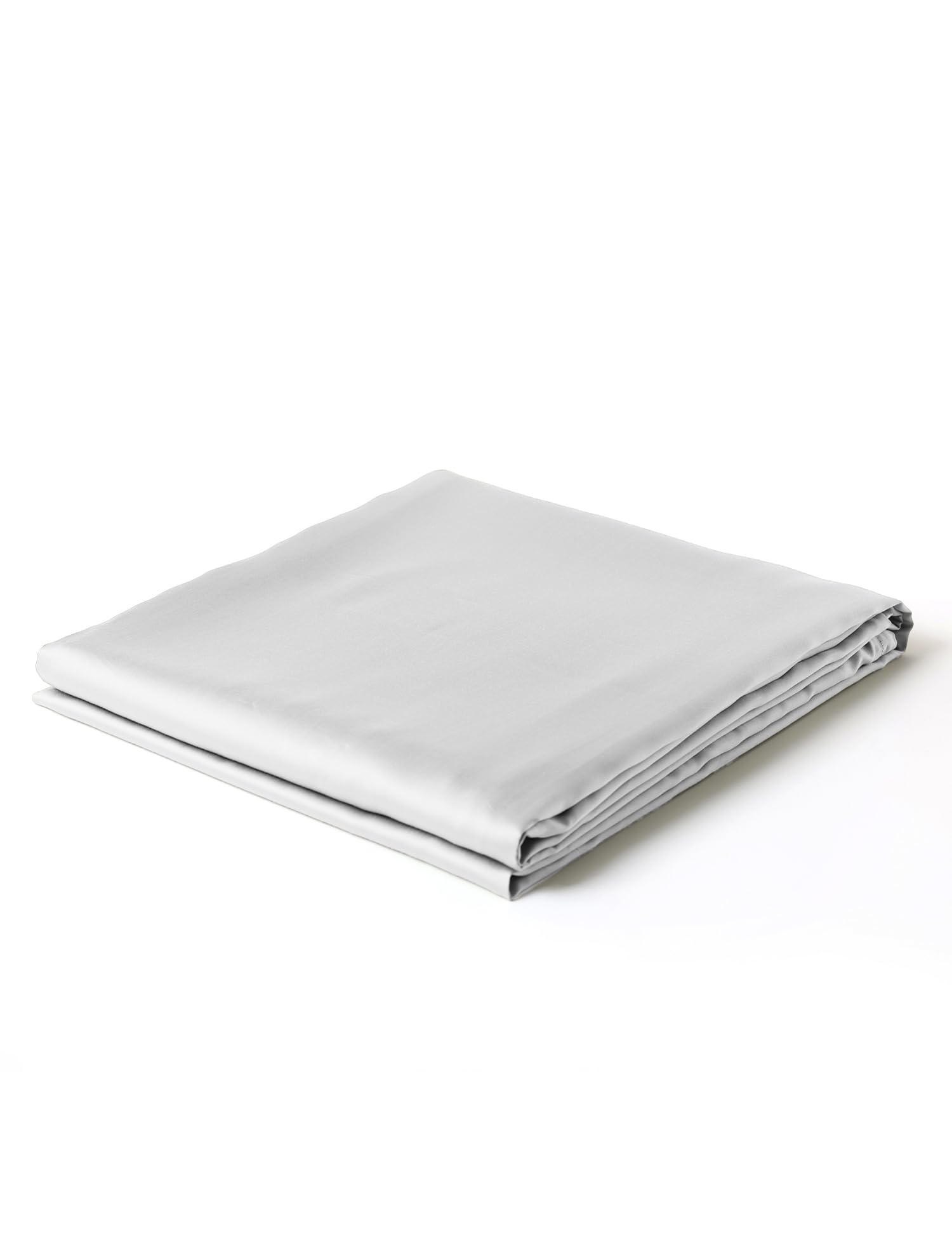 YnM Exclusive Cooling Duvet Cover for Weighted Blankets with 16 Strings (Light Grey, 88"x104")