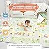 Alfombra Acolchada Plegable beber 150x180x1cm - Gimnasio y Manta de Juegos para Bebé - Manta de Actividades Impermeable Reversible #1