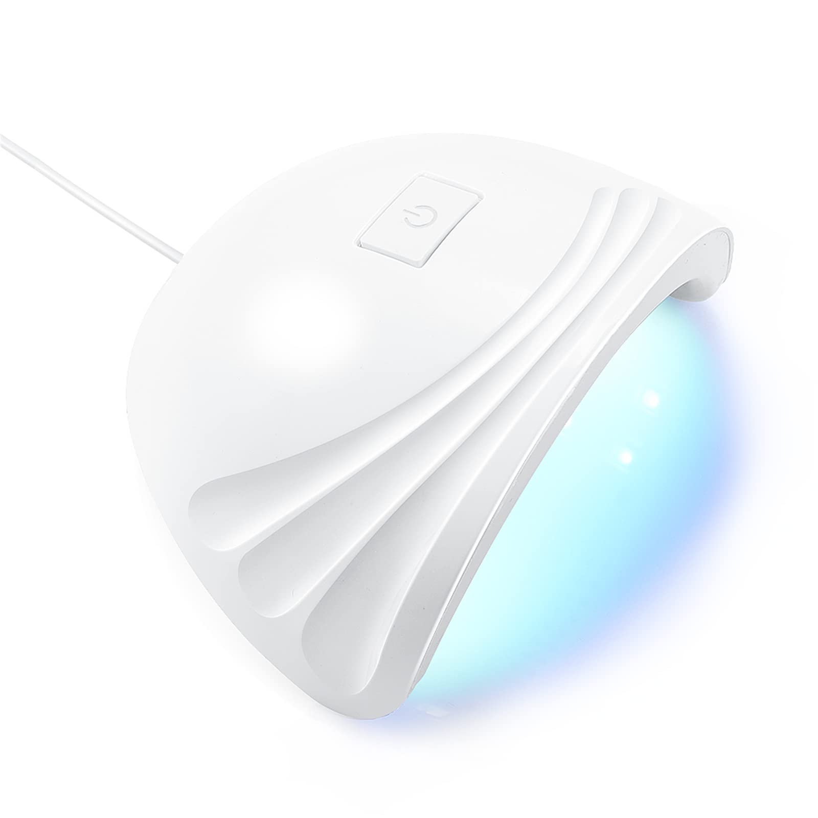 ZYC Lampada per l'asciugatura per Unghie 54W Lampada UV Gel Secchio per Unghie LED Luce UV per Chiodi Macchina per Unghie Lampada per Il chiodo per Gel Strumenti per chiodo Smalto,Bianca