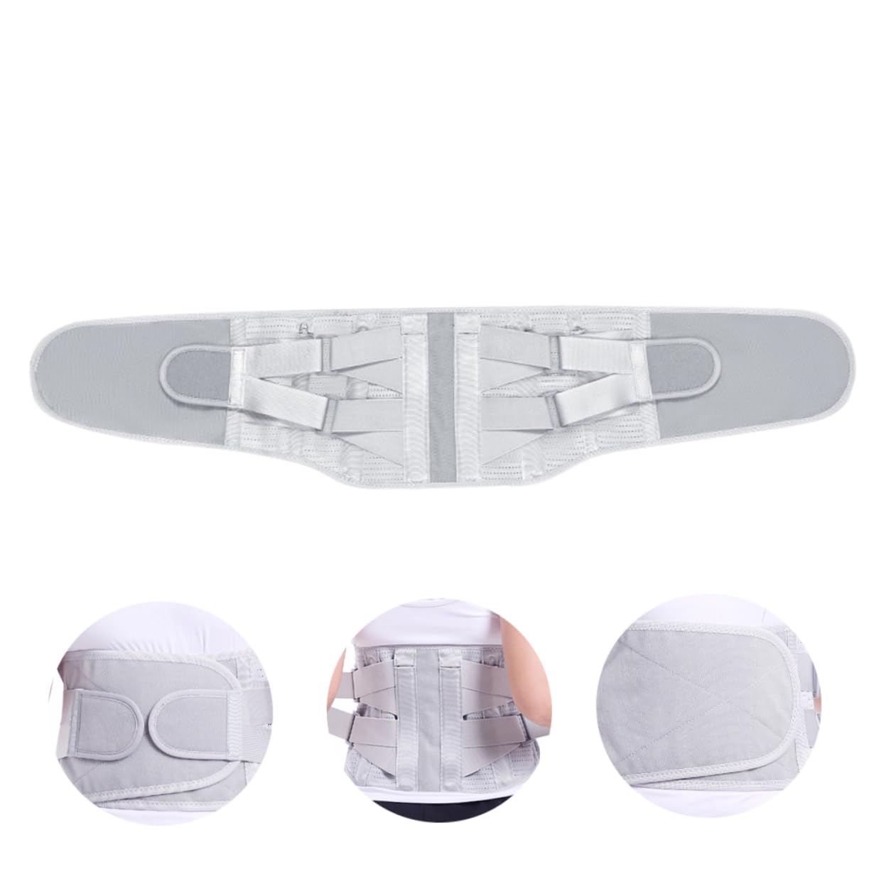 HAPINARY Support Breathable Waist Supporter Band Straps Waist Support Back Support Band Stomach Waist Brace Protective Waist Strap Waist Support for Unisex Grey