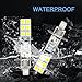 Neferta 4 PCS Car H1 LED Fog Lights, 12V 5050-12SMD 6000K Super Bright Anti-fog Strong Penetration Bulb, Plug and Play Waterproof Energy-saving Light Bulb Replacement, Universal for Most Cars (White)