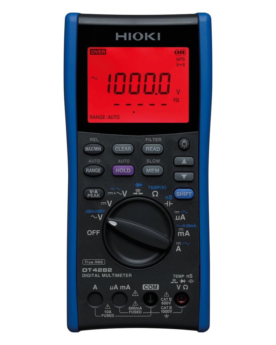 Hioki DT4282 True-RMS multimetro digitale, 1000 V AC/DC, 60.000 unità con ingresso diretto 10 A