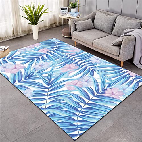 Grand Tapis Plantes Fleurs Feuilles Vertes Motif Rose Rouge Tapis en Flanelle Douce Pour Salon Salle à Manger Dortoir Chambre Cuisine Couloir Salle de Bain Décor à la Maison (Couleur 2,50x80 cm) Cover