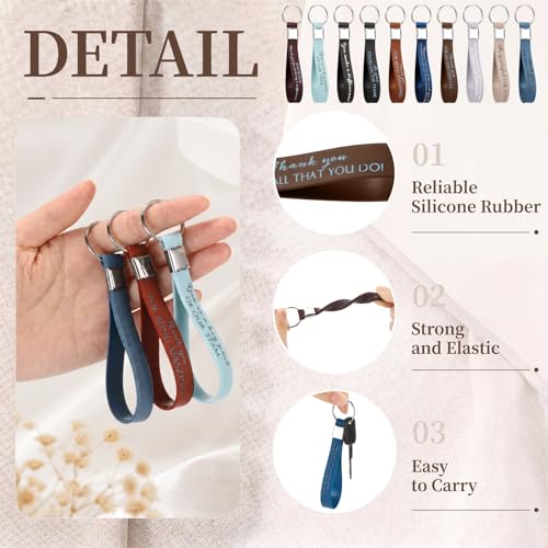 Image of Nosiny 30 Pcs Keychain Appreciation Gift Bulk Back to School Teacher Employee Coworker Inspirational Thank You for Office