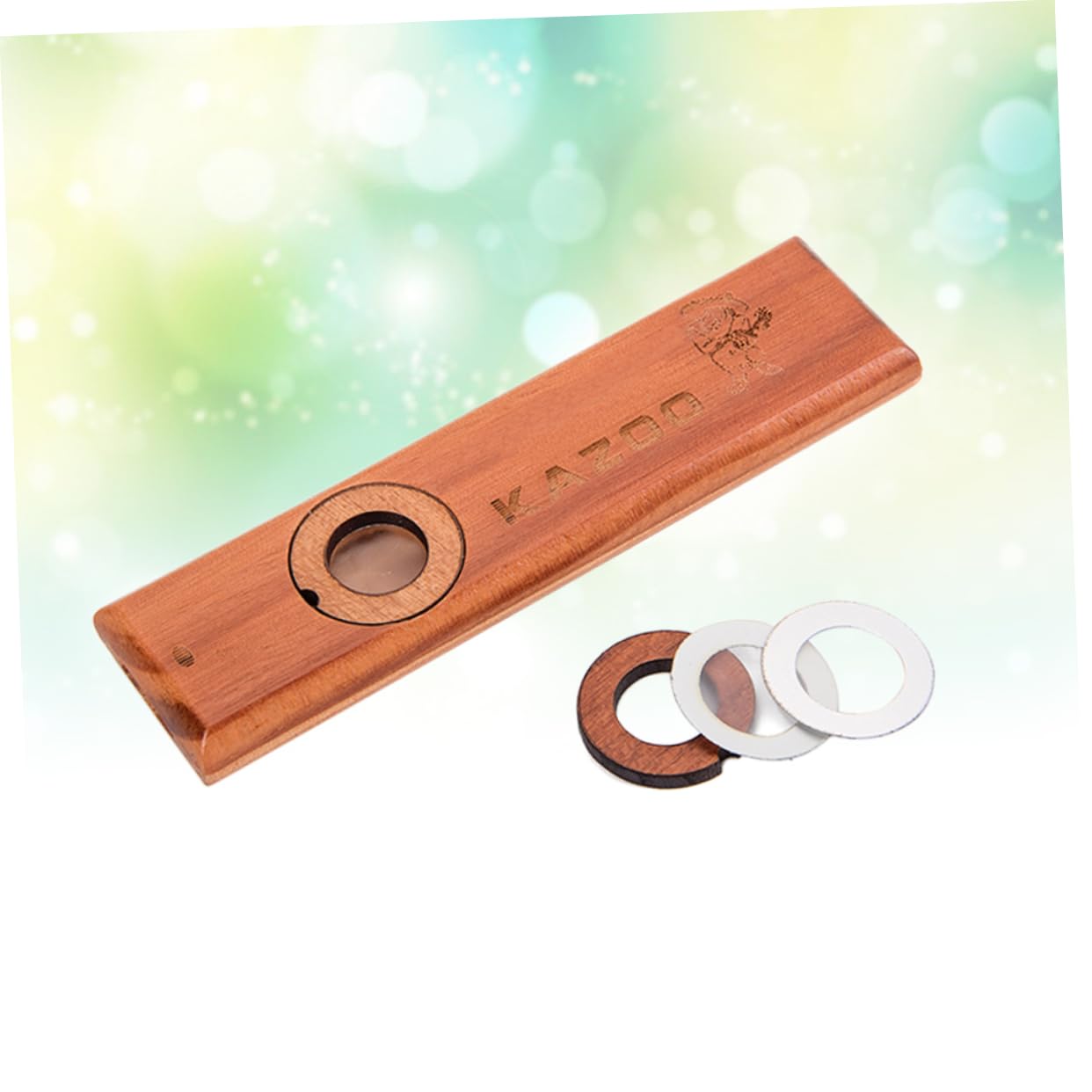 TOYANDONA 3 Pz Diaframma Per Flauto Kazoo in Legno Kazoo Metallico Di Legno Strumenti Musicali Per Bambini Ragazzo Bambù Bambino Strumento Musicale Metallo