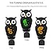 Rinastore Clip-On Owl Tuner for Guitar, Bass,Ukulele & Violin (Black).