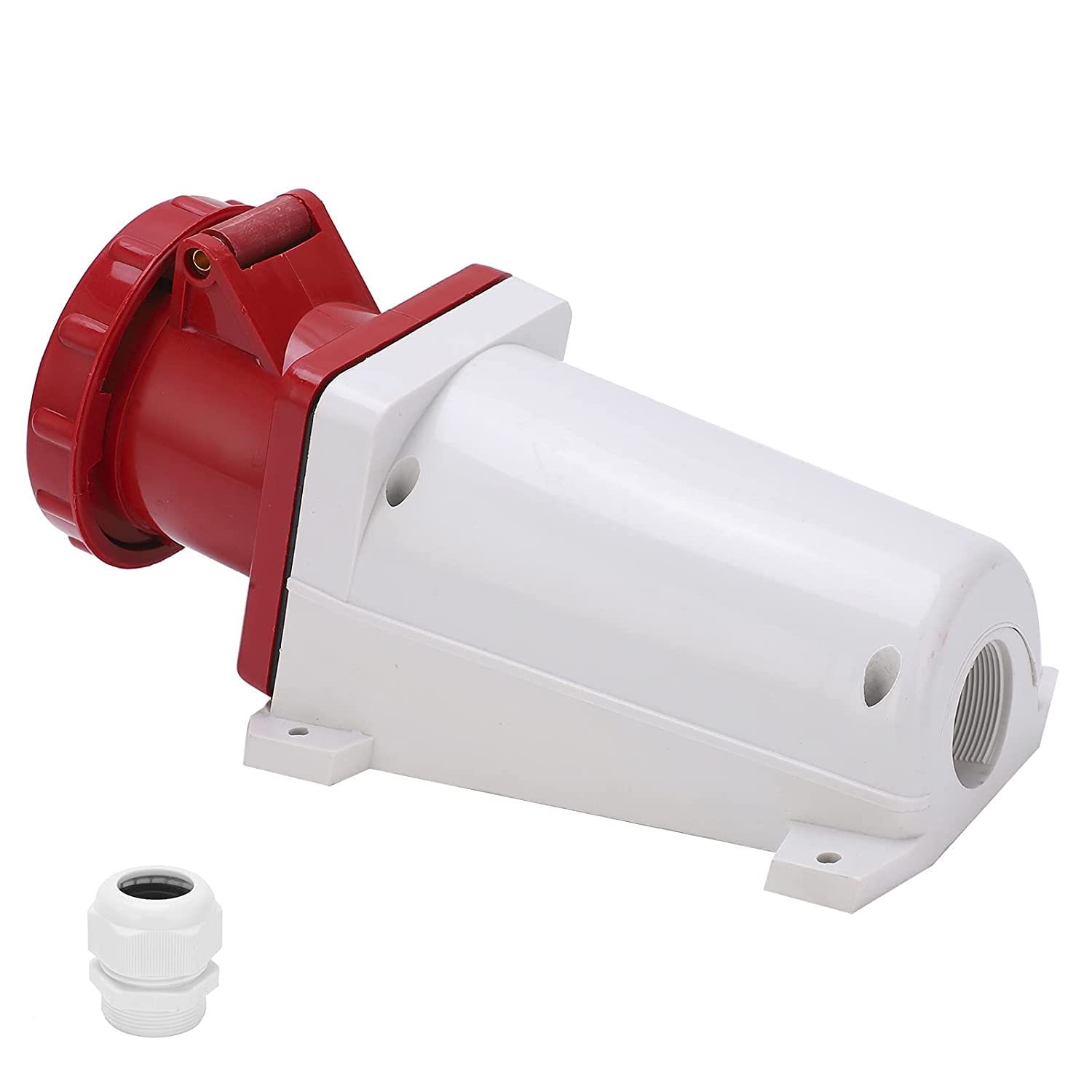 KAMSTEALTH IP67 Waterproof 3P+N+E Mounted 5?Pin 220V-380V and 240V-415V Industrial Connector 63A -6h with Rubber Sealing Ring for Indoor Outdoor Places (63-5 Wall Socket) 3