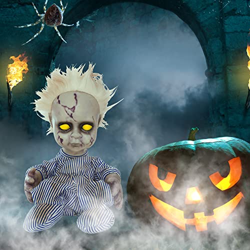 Muñeco animatrónico espeluznante de 11 pulgadas para Halloween miniatura 4