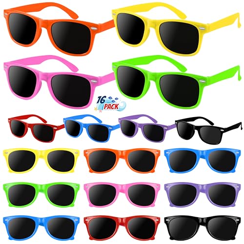 Kids Sunglasses Party Favors Bulk, Neon Sunglasses with UV400 Protection for Gilrs Boys Kids