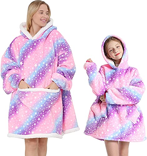 Seogva Decke Hoodie, übergroße Sherpa Decke Sweatshirt Cover