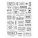 GLOBLELAND Tickets Clear Stamps for Cards Making Movie Ticket Clear Stamp Seals 5.83x8.27inch Transparent Stamps for DIY Scrapbooking Photo Album Journal Home Decoration