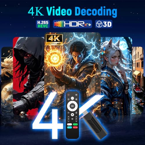 Image of FORIDA 4K Ultra HD TV Stick | Wi-Fi 2.4GHz Streaming Media Player | Chromecast Built-in | HDR10 Support | USB Interface | Support YouTube, Netflix, Prime Video, Google Play & Miracast Screen Casting