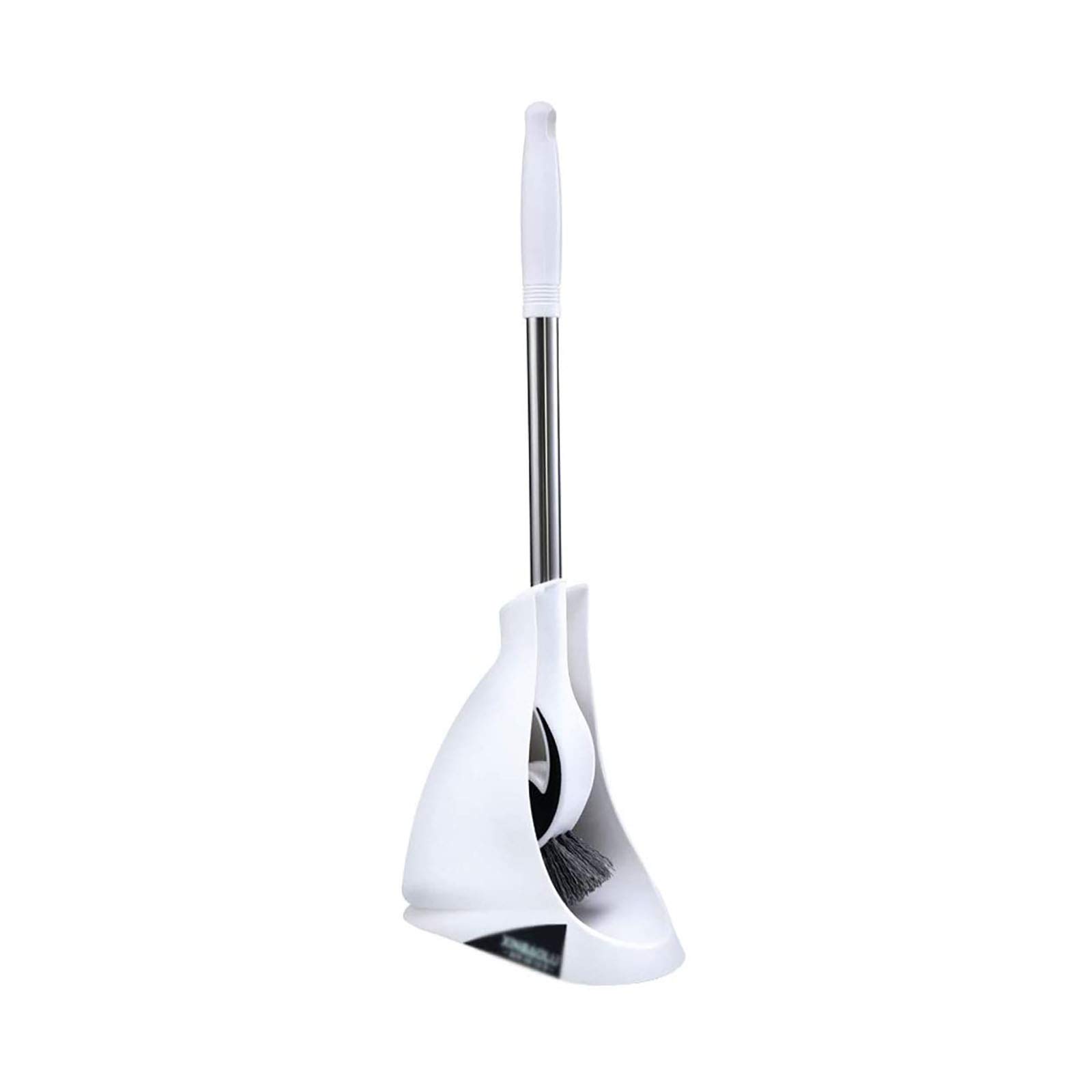 Scopino per WC, scopino per WC e Set di Supporto, spazzole per WC in Silicone per Pulizia Profonda con setole morbide TPR per Supporto per Superficie con spazzolino da Bagno, Bianco