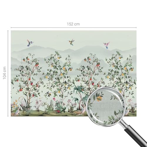 Revêtement mural résistant aux taches Tulup 152x104 cm arbres exotiques
