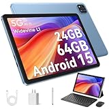 EDDBNi Android 15 Tablet 10.1 inch Tablet 2025 Latest Tablets with Keyboard Mouse 24GB+64GB 2TB Expand 6000mAh Octa-Core Processor Dual Camera WiFi 1280x800 IPS 18W Fast Charging
