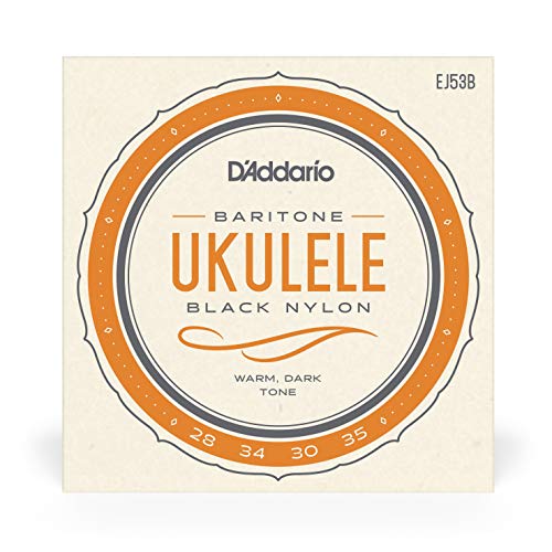Image of D'Addario Baritone Ukulele Strings, Black Nylon, EJ53B, 4-String Set, Pack of 1