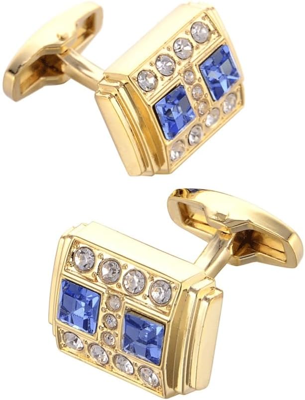 Electroplated Crystal French Cufflinks Gold Men's Sleeve-Studded Suit Shirt Accessories