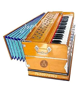 JAPS BIZ Best Harmonium 9 Stopper, Chudidaar Bellow, 42 Key, Two Reed(Bass-Male),3 1/2 Octave, Coupler Harmonium With Free Bag