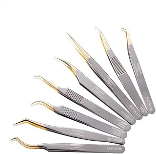 DeceMars Pinzas para extensiones de pestañas ...