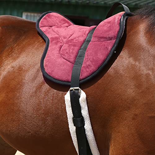 Image of Harrison Howard Equestrian Saddle Pad Horse Riding Pad Bareback Pad with Girth