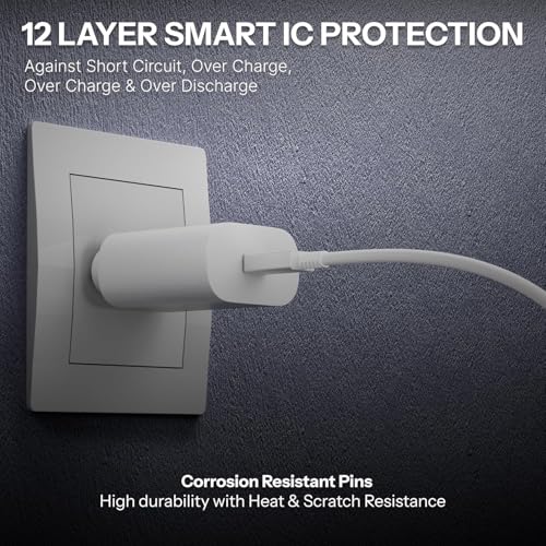 Image of Umake 25W USB-C PD Fast Charger Adapter, Super Fast Type-C, Compatible with Samsung Galaxy S25 /S24 /S23, A55 /A54, M55 /M35, F54 /F34, Pixel, OnePlus - BIS Certified