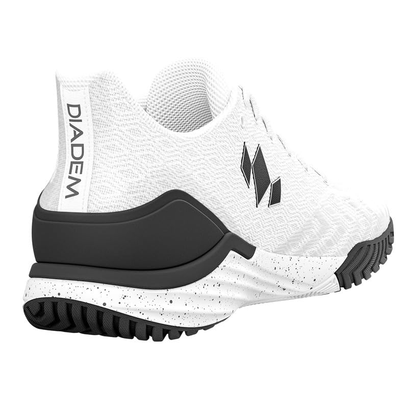 Image of Diadem Men's Court Burst Pickleball & Tennis Shoe for Stability & Speed White /Black, 6.5