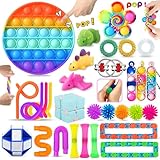 Chennyfun Stressabbau-Set, 30 Pcs Sensory Zappeln Anti-Stress Spielzeug - Infinity Cube Sensorisches Set, Fidget Toys Für Kinder Mit Angstlust, Autismus Und ADHS