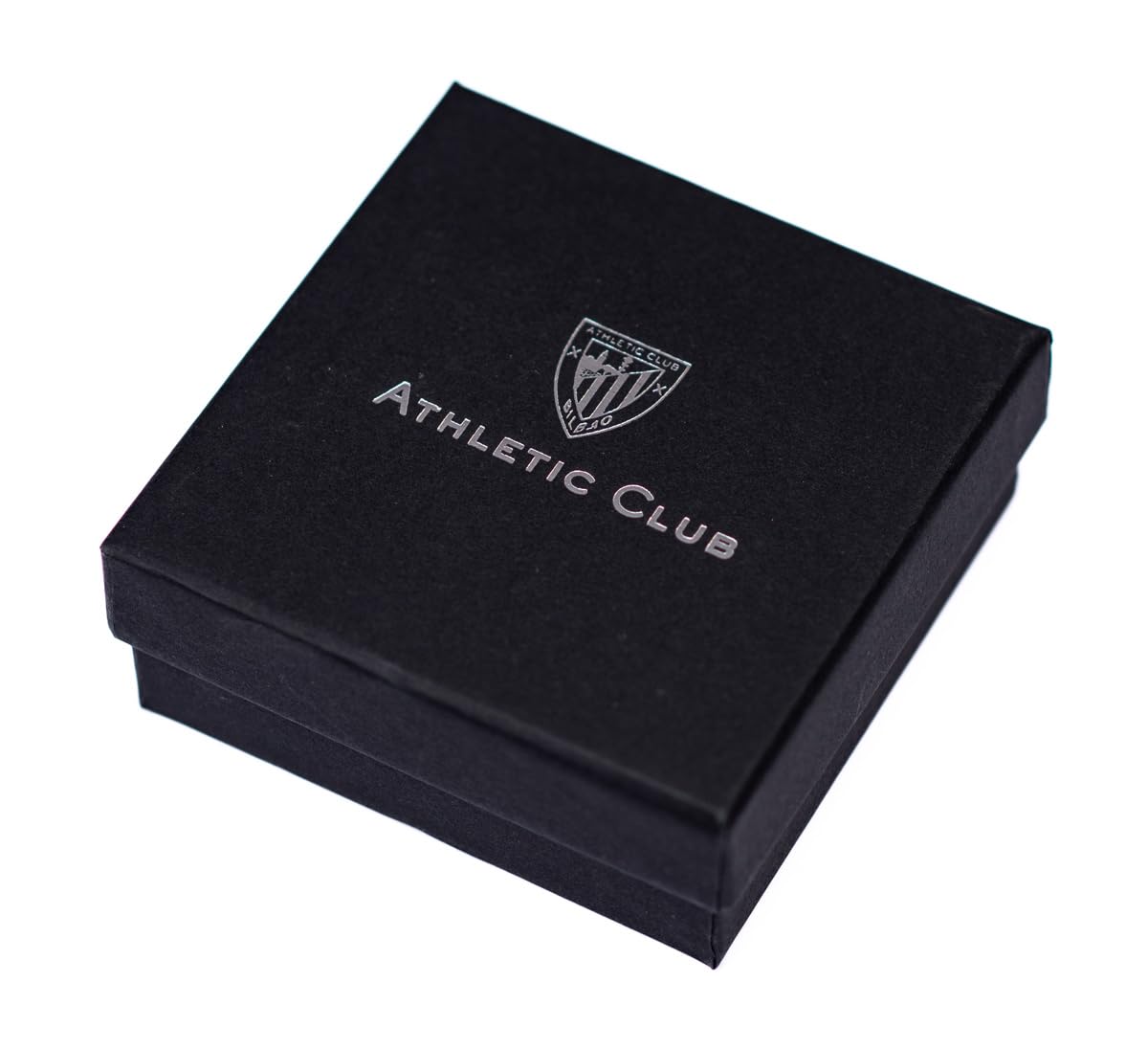 Athletic Club Pulsera de Cuero Trenzado, Negra, con Escudo Oficial