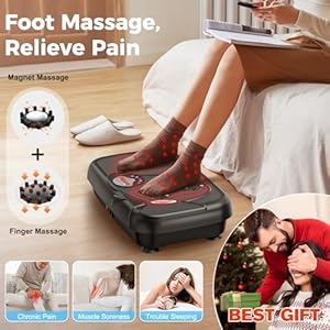 Relife rebuild your life vibration plate exercise machine fitness platform full body shaker workout vibrate stand board lymphatic drainage shaking for weight loss fat burner at home gyms  urban country home decor