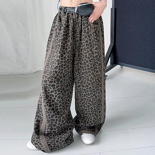 Pantalon léopard fille ample et confortable en maille douce avec poches - 3