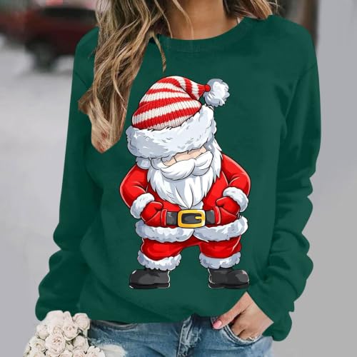 Christmas Sweatshirts For Women Crewneck Graphic Holiday Pullover Daily Top - image 3
