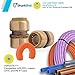 SharkBite 3/4 Inch Water Heater Connection Kit, Push to Connect Brass Plumbing Fittings, PEX Pipe, Copper, CPVC, PE-RT, HDPE, 22441LF