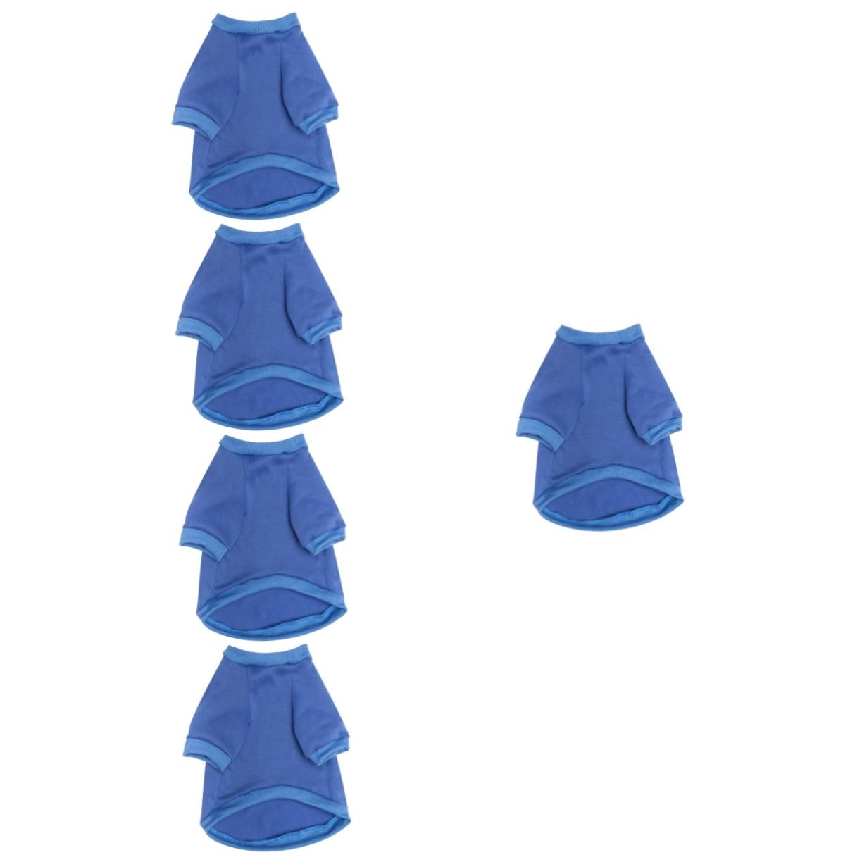 Kisangel 5pièces Vêtement pour Chiens Polaire Épais Sweatshirt Chaleureux pour Chiots Pull Adorable pour Animaux De Compagnie Confort Et Style pour Intérieur Et Extérieur Foncé
