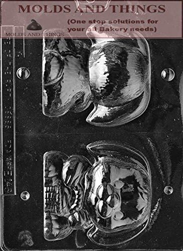 Molde de caramelo de conejo de Pascua con orejas huecas con moldura protegida por derechos de autor (idioma español no garantizado), juego de 3