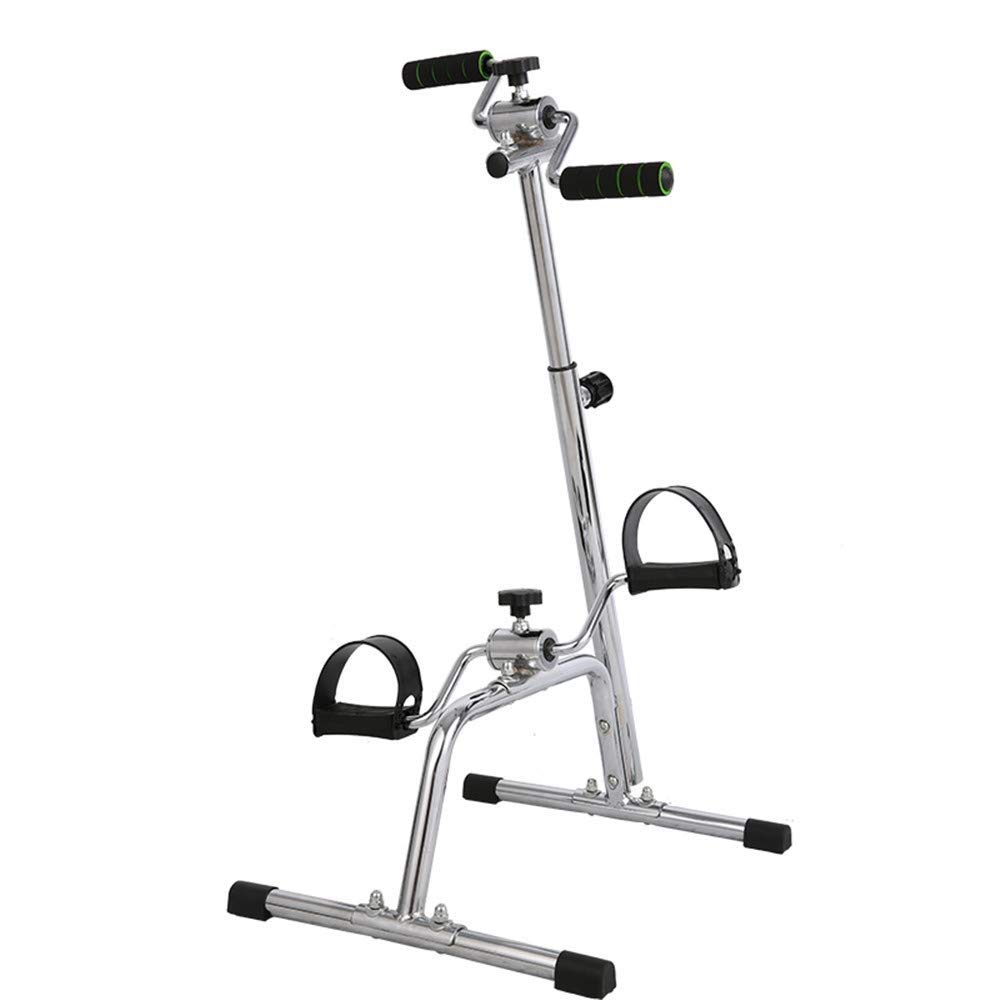 Bicicletta per riabilitazione stepper, attrezzatura per riabilitazione con corsa regolabile, pedaliera portatile superiore e inferiore, bici per esercizi per braccia e gambe per anziani e anziani